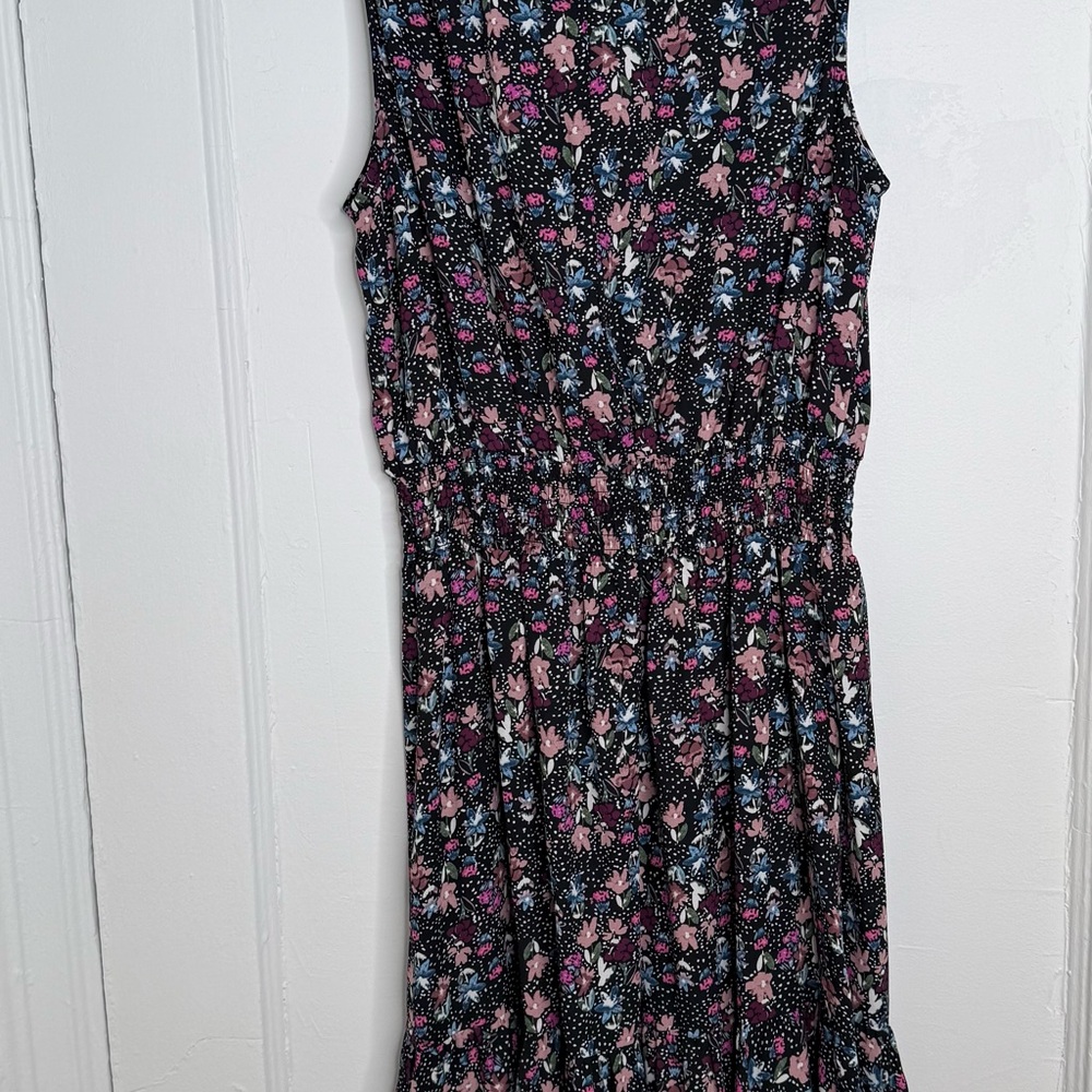 Nanette Lepore Black and Pink Floral Dress